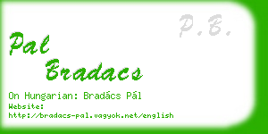 pal bradacs business card