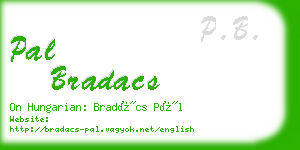 pal bradacs business card